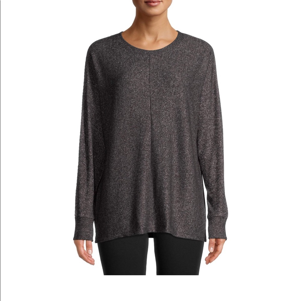Time and tru women’s brushed rib crew neck top NWT